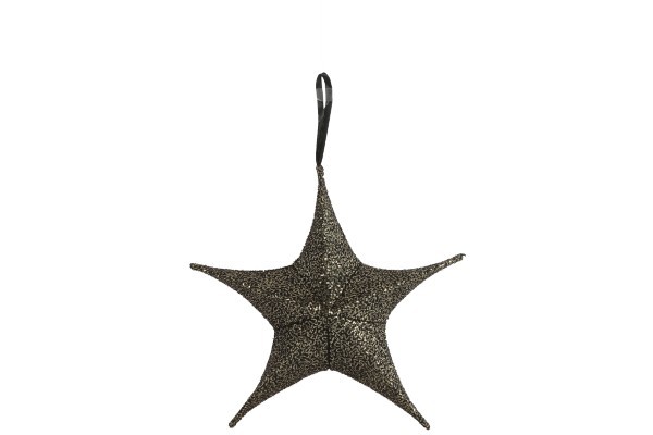 Κρεμαστό διακοσμητικό αστέρι - Maria – Μαύρο – Δ40εκ.