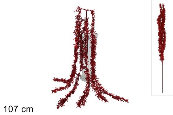 Διακοσμητικό Κρεμαστό Κλαδί - Pendora - Κόκκινο - Υ107εκ