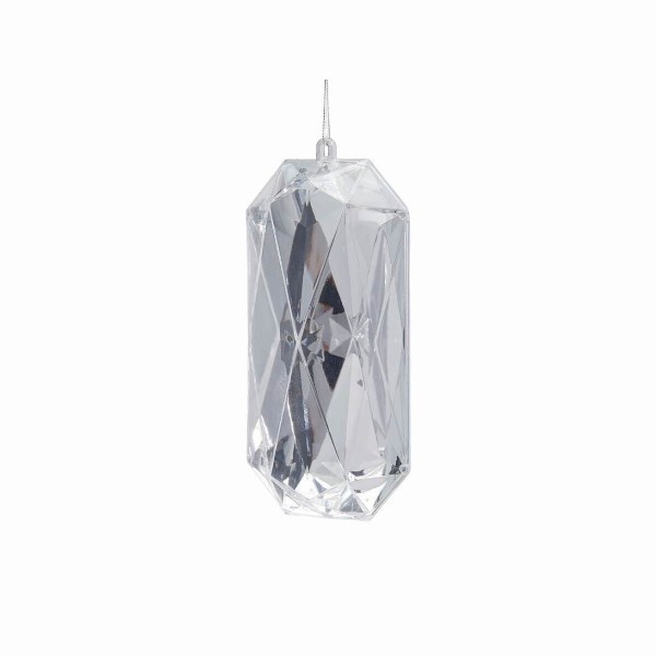 Στολίδι - Ορθογώνιο Διαμάντι - Ασημί - 9,5x7xΥ19,5εκ.