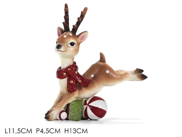 Διακοσμητικό Τάρανδος – Austin – Καφέ – Υ13cm (2 σχέδια)