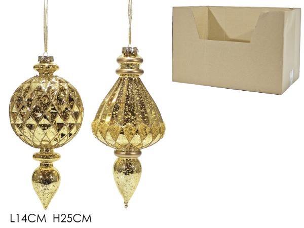 Στολίδι Σταγόνα – Jewl – Χρυσό – 14xΥ25cm (2 σχέδια)
