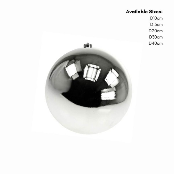 Στολίδι Μπάλα - Fest - Γυαλιστερό Ασημένιο