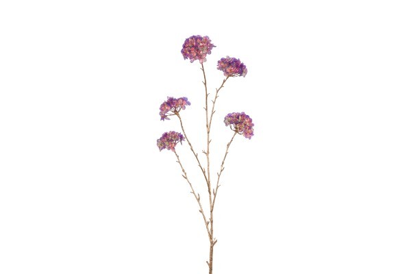 Διακοσμητικό Λουλούδι με Κλαδία – Hortensia –Μωβ – Υ68εκ