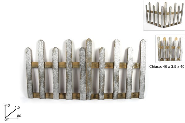 Διακοσμητικός Φράχτης - Ξύλο - Φυσικό Χρώμα -80x1,5xY40εκ