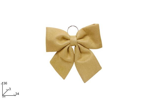 Διακοσμητικός Φιόγκος - Glitter - Χρυσός - 34xΥ36εκ