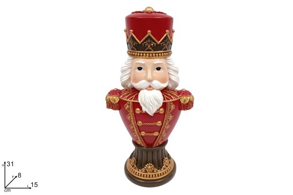Διακοσμητικός Kαρυοθραύστης - Στρατιώτης - Κόκκινο/Χρυσό - 15x8xΥ31εκ.