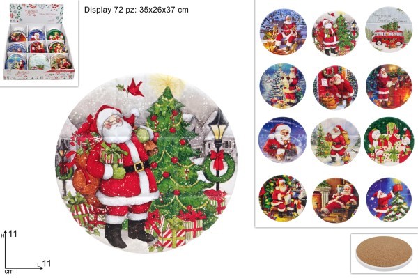 Χριστουγενιάτικο Σουβέρ - Στρογγυλό - 11ΧΥ11εκ. (12 Σχέδια)