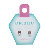 Dr. Biju Xirius Hypoallergenic Earrings Light Rose 5.3 Mm