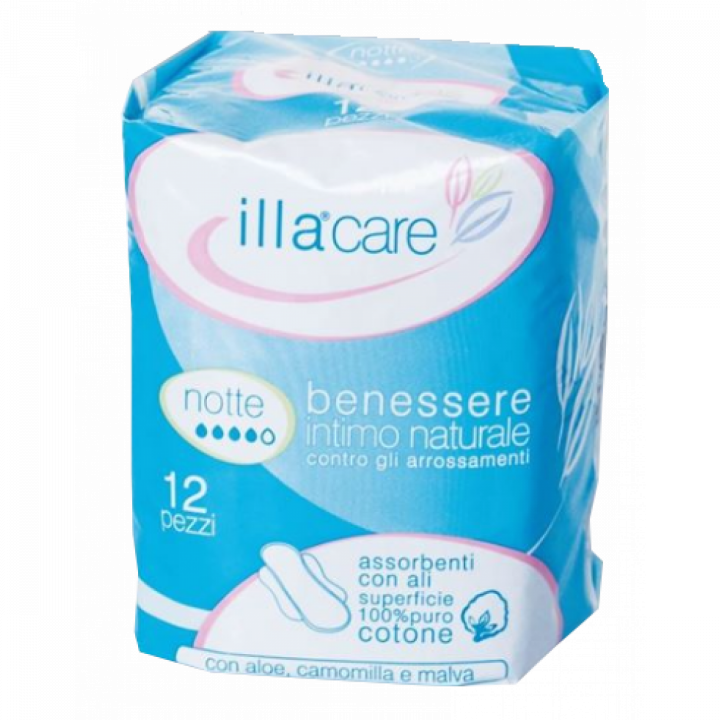 Illa Care Sanitary Pads With Wings Night 263.20 Servietes 12