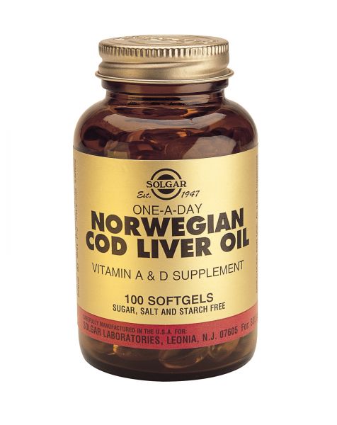 Solgar Norwegian Cod Liver Oil 100 Softgels