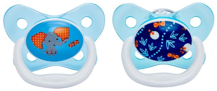 Dr. Brown's Butterfly Silicone Blue, Baby Soother, 2 X 618M