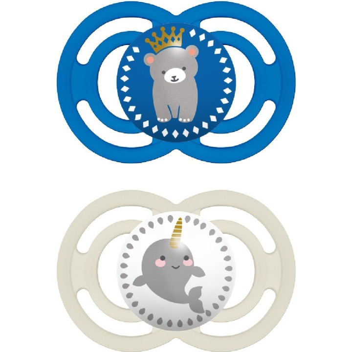 MAM Perfect Orthodontic Pacifier Double Pack for Girls 6 Months+