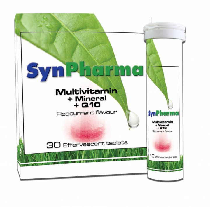 Synpharma Multivitamin Mineral+ Q10 - 30 Effervescent Tablets