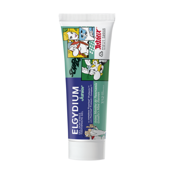 Elgydium Junior Mint Asterix, Toothpaste Gel Mint Flavour 50ml