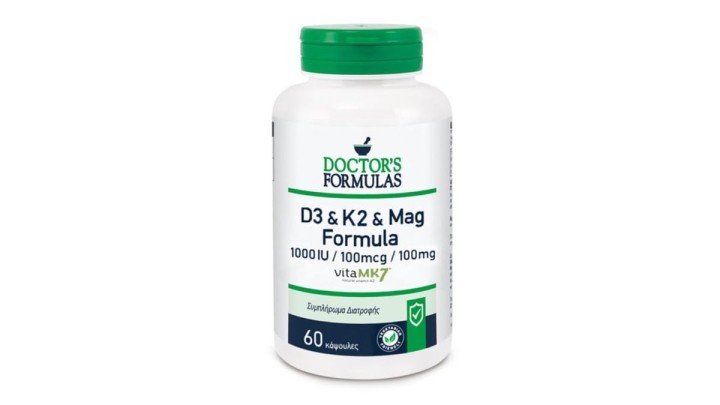 Doctors Formulas D3&K2&Mag Formula,60Caps