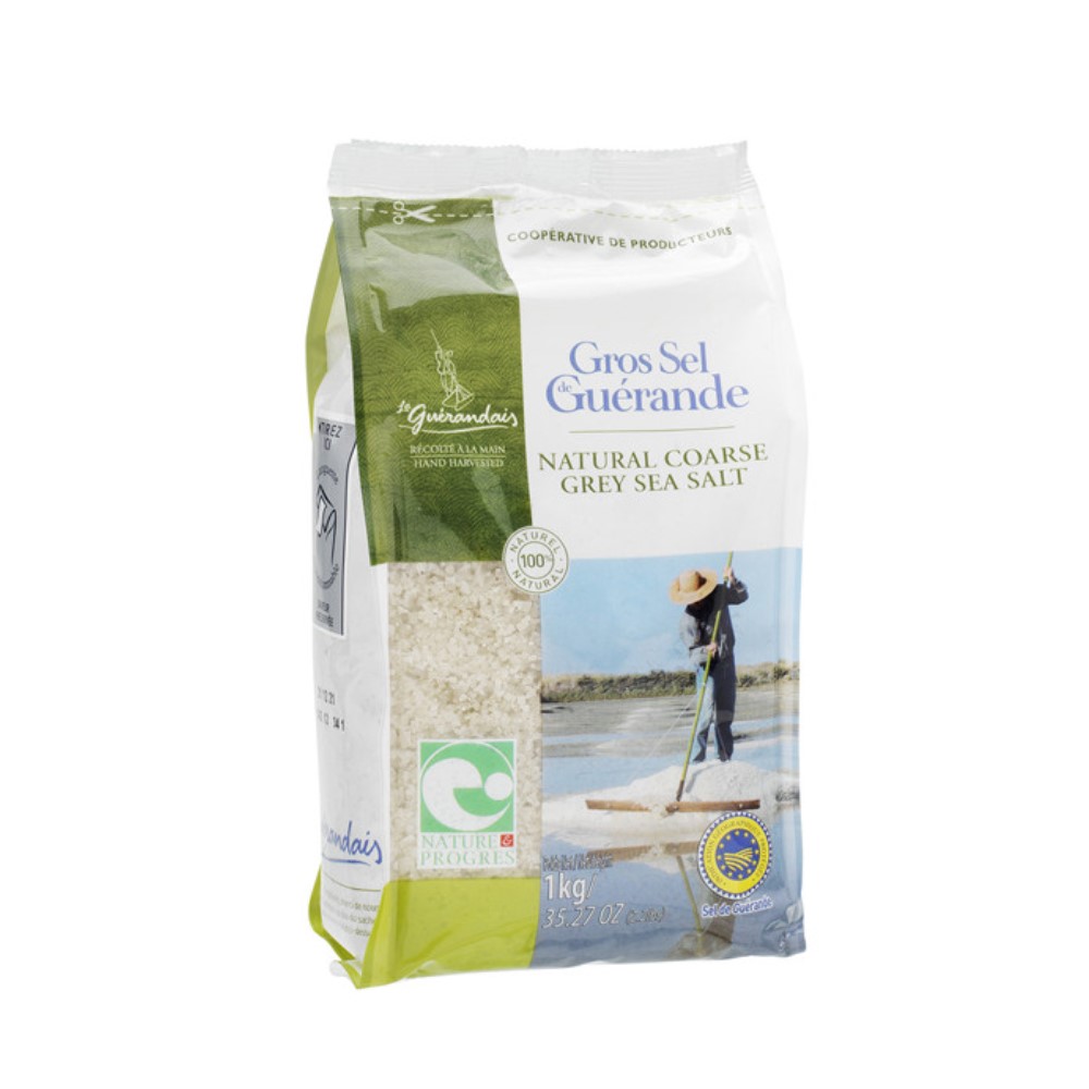 Grey Celtic Salt Granules, 1 Kg, Le Guérandais