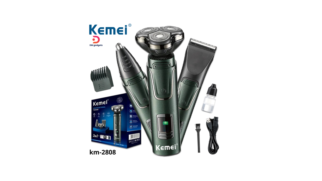 700J#Kemei® KM2808 3 in 1 Rechargeable Multifunctional Shaver