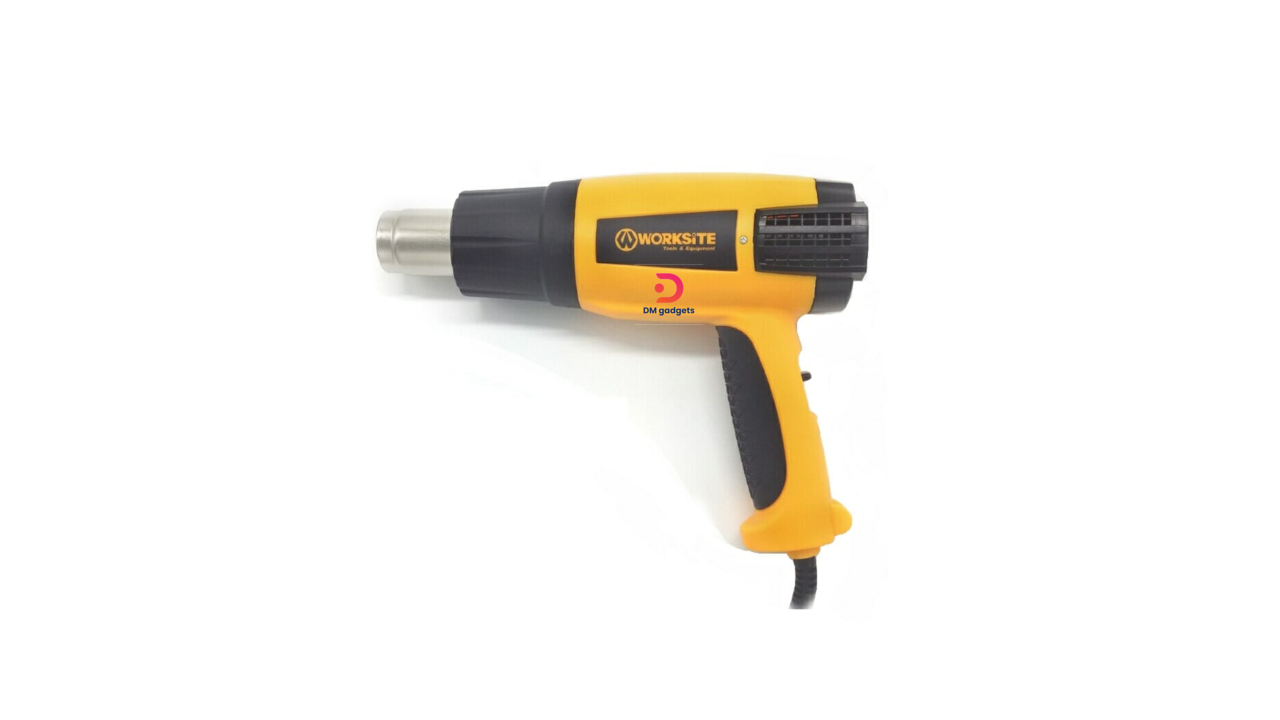 636G1#Product description Hot air gun – HTG145 – Worksite – 610201 Electric hot air gun from Worksite with 2000W power. It is used in various tasks such as removing paint, varnish, and adhesi