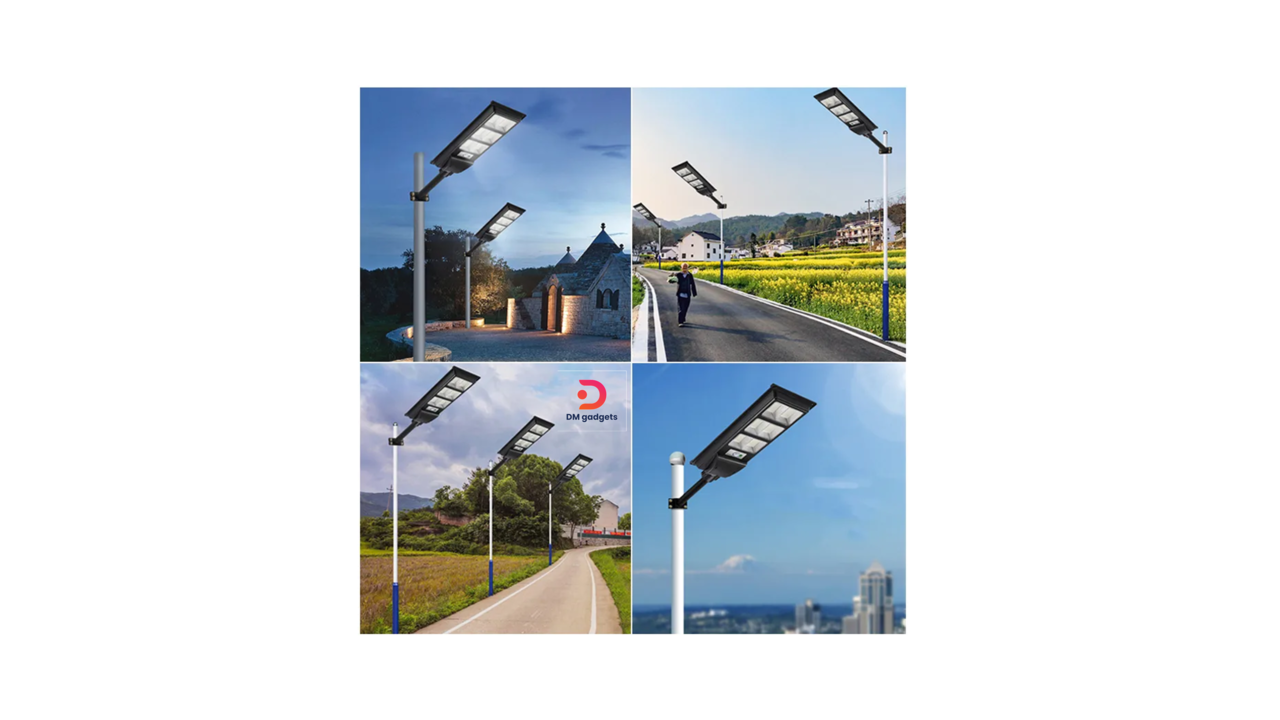 406M#DM®Led 600W IP67 Waterproof Solar Street spotlight with remote control – Black