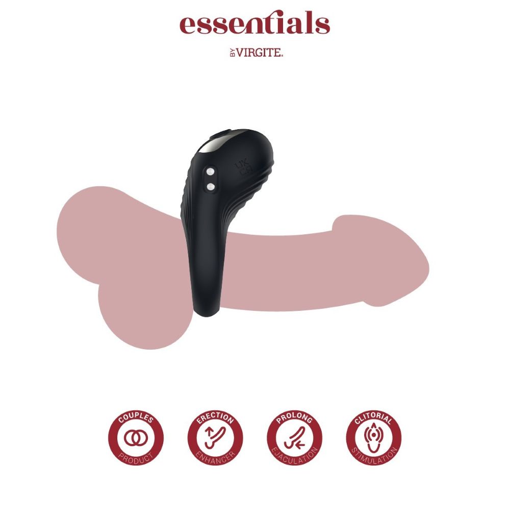 ESSENTIALS LOOP RECHARGEABLE VIBRATING COCK RING 10 SPEED