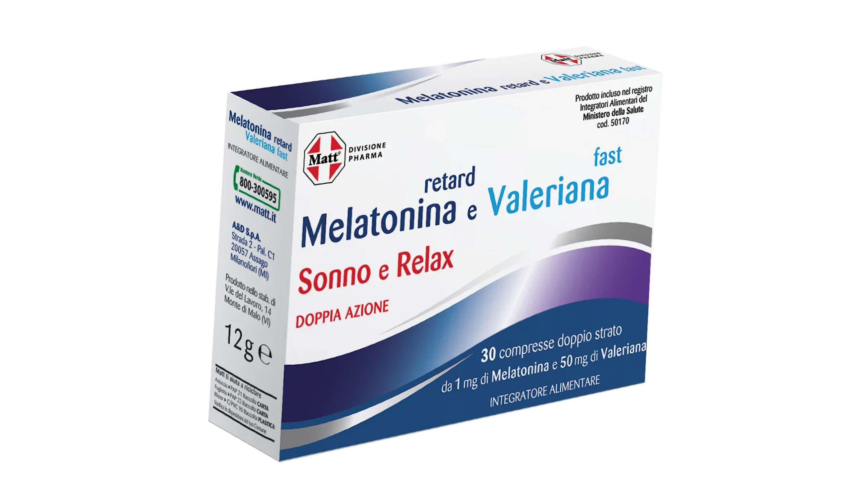 Matt Melatonin Retard Valeriana Fast 30 Tabs