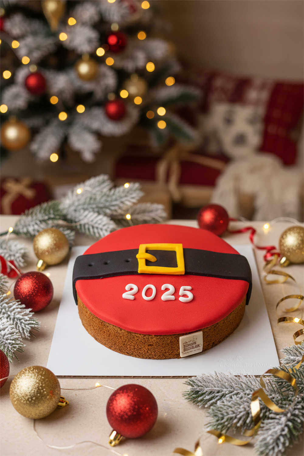 Vasilopita with Santa Claus Belt 20cm Diameter (βασιλόπιτα)