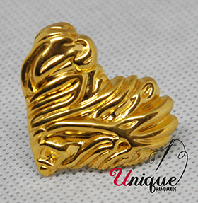 Gold Stainless Steel Heart Ring