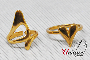 Gold Stainless Steel Ring Set