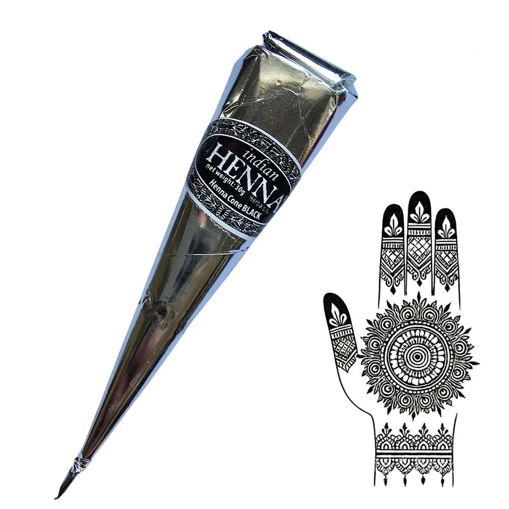 Henna For Drawing Black, 1 Cone, 30 g, Indian Henna