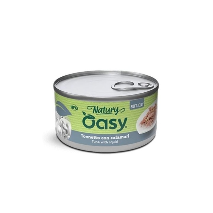 Oasy Wet Cat Natury Soft Jelly Tuna With Squid - 85gr