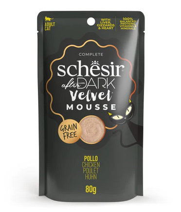 Schesir Cat's wet food After Dark Velvet Chicken Mousse Pouch 80gr