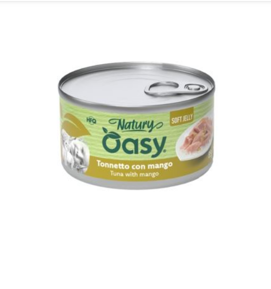 Oasy Wet Cat Natury Soft Jelly - Tuna With Mango - 85gr