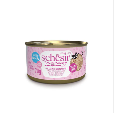 Schesir Cat's wet food Baby Chicken With Chicken Liver In Broth 70gr