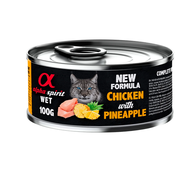Alpha Spirit Chicken With Pineapple Adult Wet Cat Food - 100gr