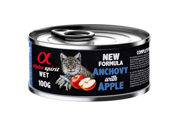 Alpha Spirit Cat Wet Anchovy With Apple 200Gr