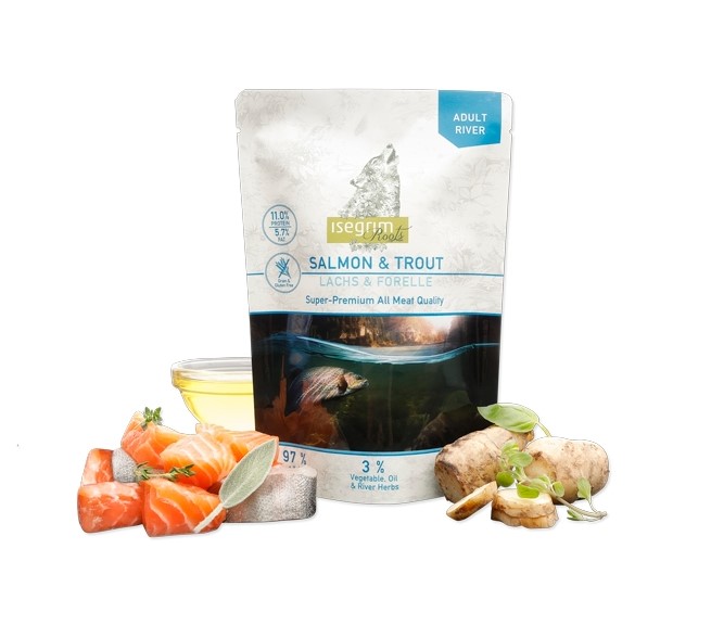 Isegrim Adult Dog Pouch Salmon And Trout - 410gr