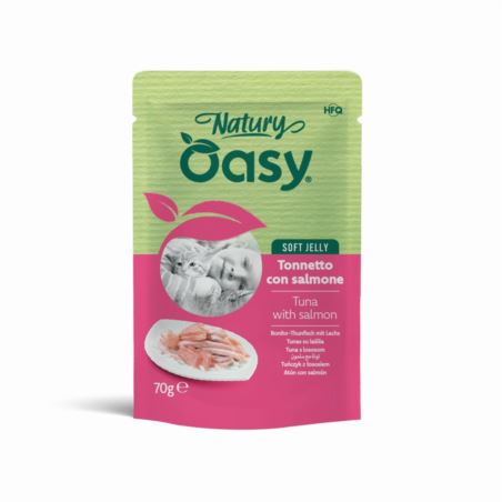 Oasy Wet Cat Natury Soft Jelly - Tuna With Salmon - 70gr