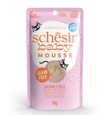 Schesir Cat's wet food Baby Salmon & Chicken Mousse Pouch 70gr