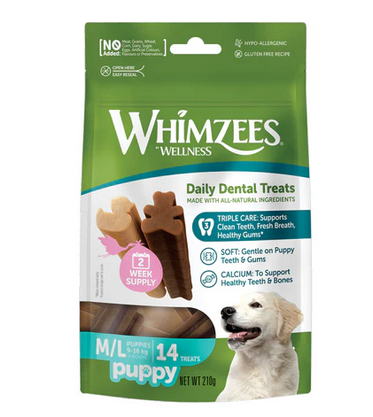 Whimzees Puppy Value Bag Medium To Large - 100gr
