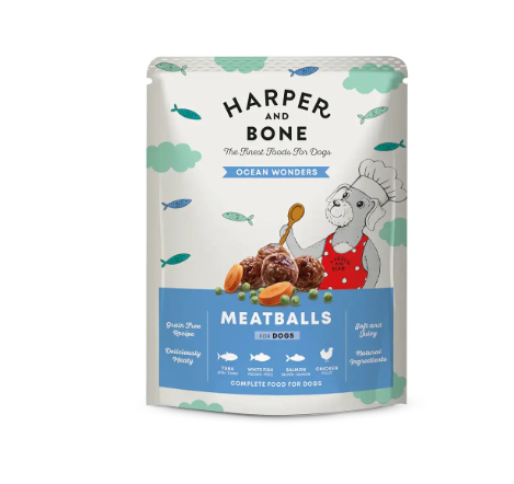 Harper & Bone Ocean Wonders Adult Wet Dog Food With Tuna, White Fish, Salmon And Chicken - 300gr