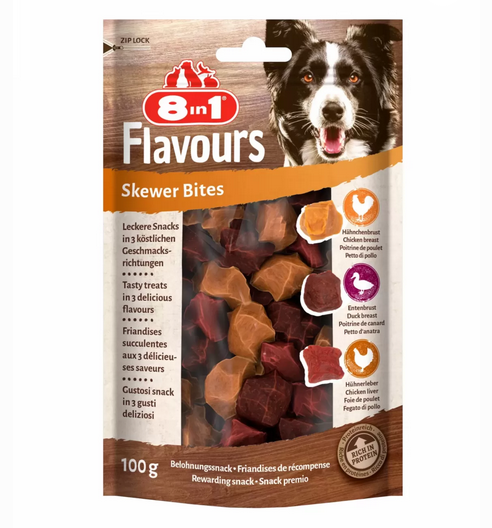 8in1 Flavours Skeweers Bites - 100gr