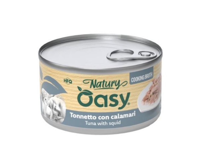 Oasy Wet Cat Natury Cooking Broth Tuna With Squid - 85gr