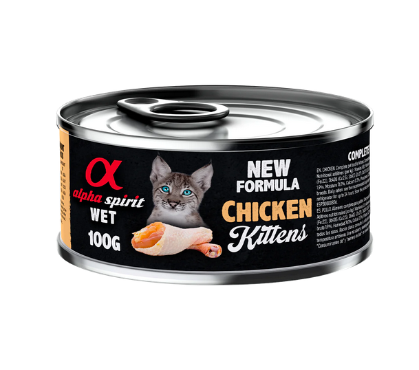Alpha Spirit Chicken For Kittens Wet Food - 100gr