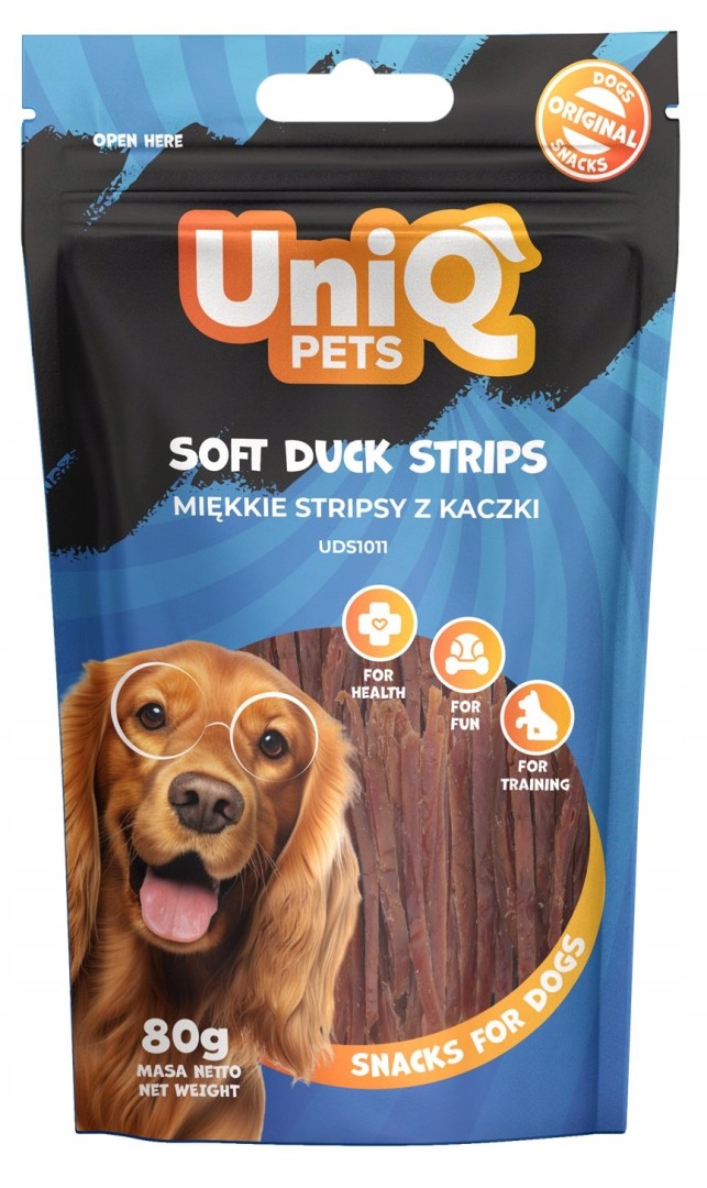 Uniq Pets Snack Soft Duck Strips - 80gr