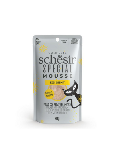 Schesir Cat's wet food Special Exigent Chicken & Duck Mousse Pouch 70gr