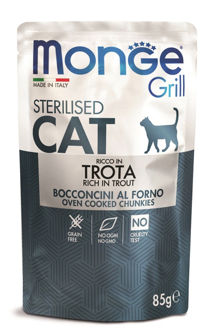 Monge Grill Cat Wet Sterilised Trout - 85gr