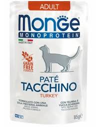 Monge Monoprotein Adult Cat Turkey Pate - 90gr