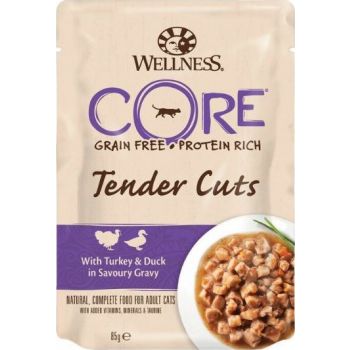 Wellness Core Tender Cuts With Turkey And Duck In Gravy - 96gr