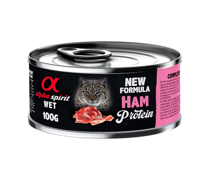Alpha Spirit Adult Ham Wet Cat Food - 200gr