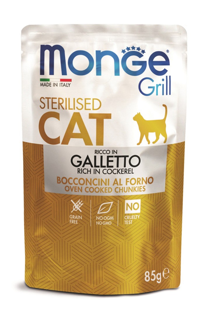 Monge Grill Cat Wet Sterilised Cockerel - 85gr